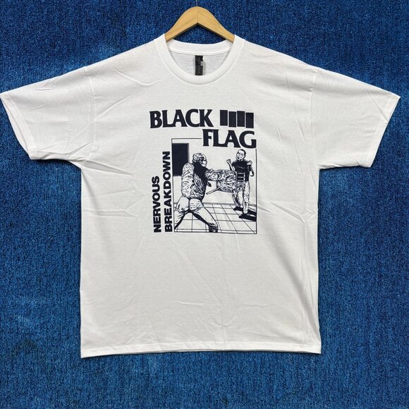 Black Flag Nervous Breakdown Punk T-shirt Size Extra Large - Picture 1 of 4